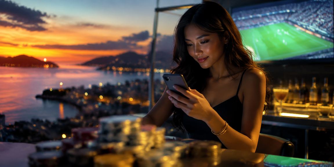 Pengguna Kota Kinabalu melihat pertaruhan bola sepak pada telefon